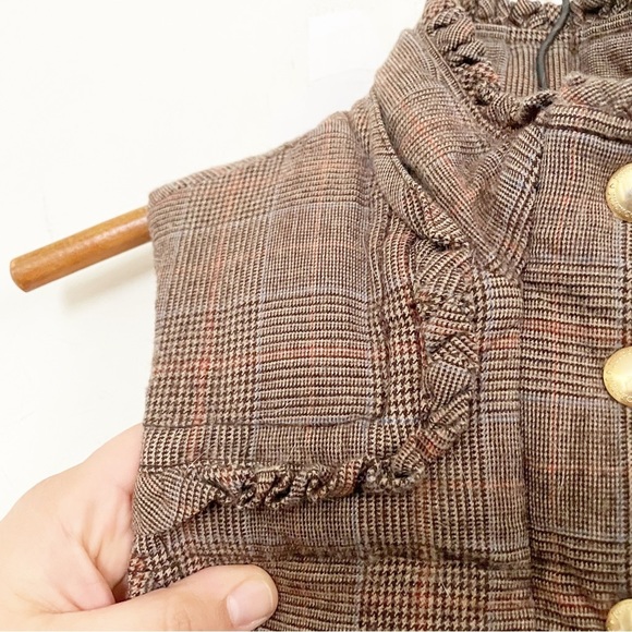 Vintage Y2K Juicy Couture Brown Plaid Quilted Puffer Vest Size P XS - Picture 4 of 12